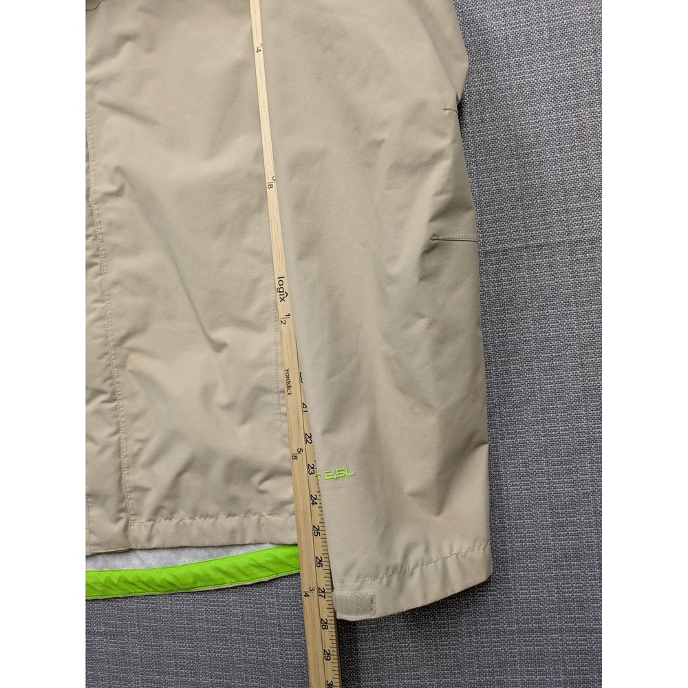 The North Face Windbreaker Jacket Mens Small Beige HyVent 2.5L Hooded Waterproof - Picture 7 of 9